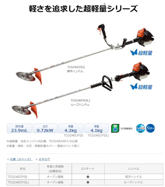 タナカ刈払機 TCG24ECP(S) タナカ | Tanaka TCG24ECP(S) 中古 CB-2520S