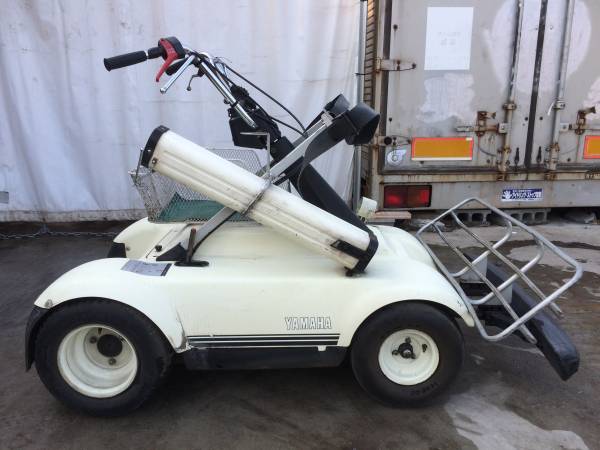 可愛い! !1人立ち乗り ゴルフカート　ヤマハ ターフメイト　大きなキャリアで荷物の運搬もらくらく　レジャー、作業、シーンを選びません！