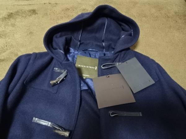 MACKINTOSH☆WARRISTON☆ワリストン ウールダッフルコート●マッキントッシュ ★size38★ 紺★美品・新品同様