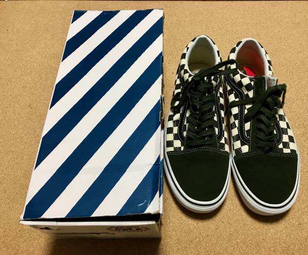 激レア！VANS 50周年 OLD SKOOL 9.5 チェッカーフラッグ 白黒 USA企画 オールドスクール