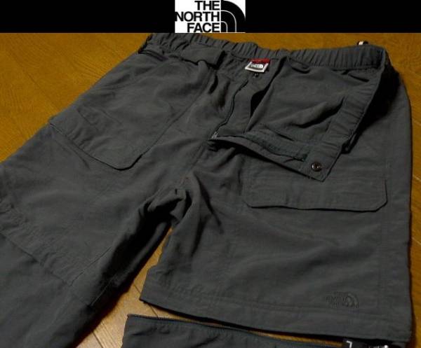 L◆88-98cm希少 THE NORTH FACE ザ・ノースフェイスUSA限定 ２WAY 高性能ロング ナイロンパンツ ショートパンツ ハーフパンツ