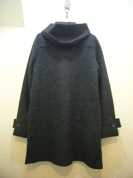 ウールニットダッフルコート チャコールグレー ｍ新品