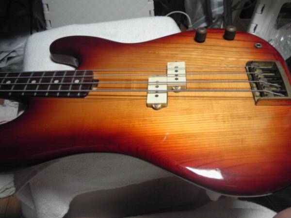 Fernandes FPM-70 中古ベース 鳴り良好 レア柾目ボディ 珍しい琥珀色の