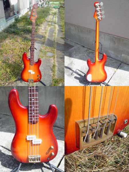 Fernandes FPM-70 中古ベース 鳴り良好 レア柾目ボディ 珍しい琥珀色の