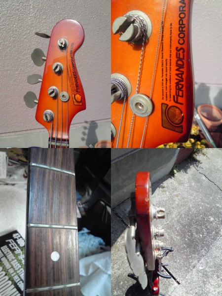 Fernandes FPM-70 中古ベース 鳴り良好 レア柾目ボディ 珍しい琥珀色の