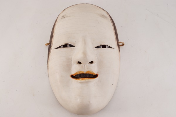 中古品★　正龍作　能面　民芸品　木彫り