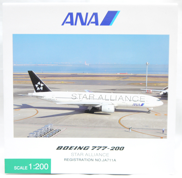 全日空商事 ANA BOEING 777-200 JA711A 200/1 美品 全日空商事 1/200 ANA BOEING 777-200 スターアライアンス JA711A