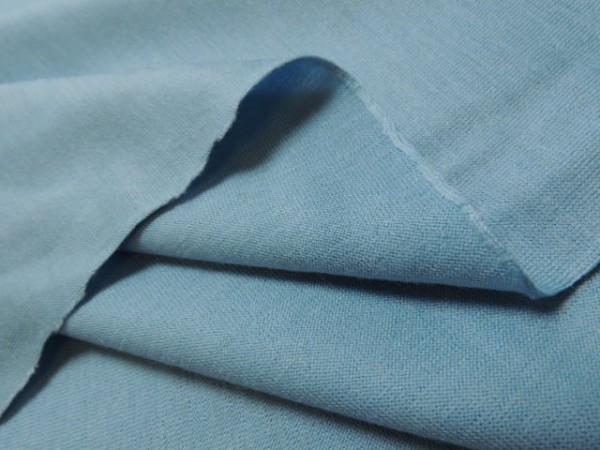 cz563★ウール100％ニット生地★無地★ライトブルー★長6.8ｍ