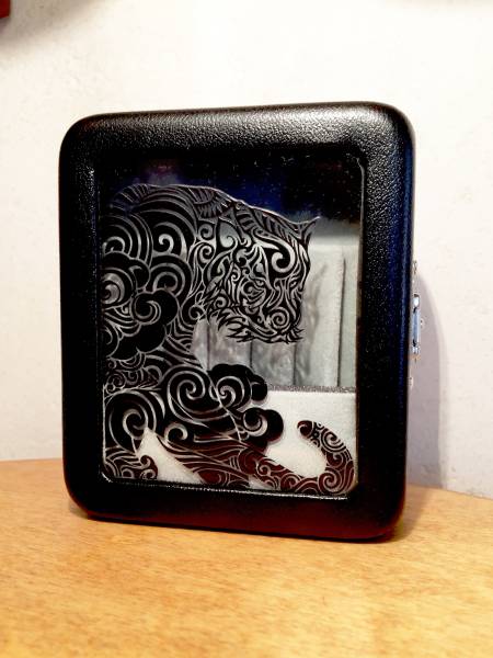 【4/30までのSALE】リードケース（クラリネット・アルトサックス用）ブラックタイガープリント＊現品限り