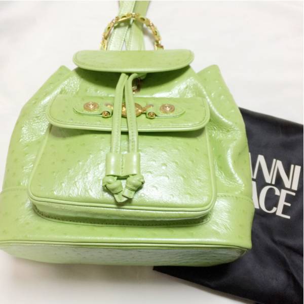 GIANNIVERSACE ヴェルサーチ リュック 中古 美品ライトグリーン