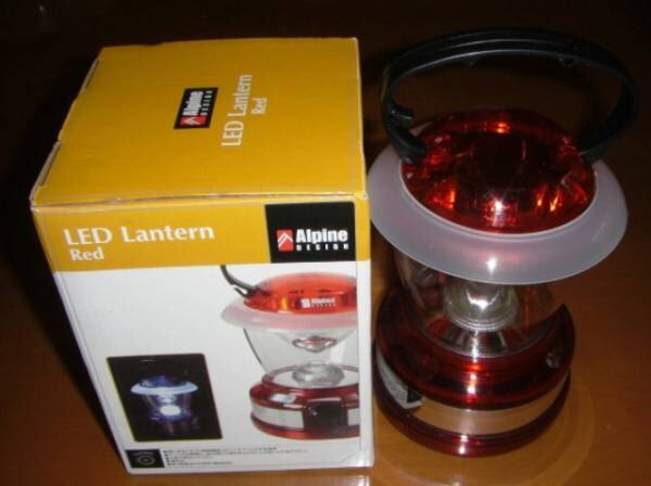 新品　AlpineDESIGN　LED　ランタン（赤)　キャンプ、防災用に！_1