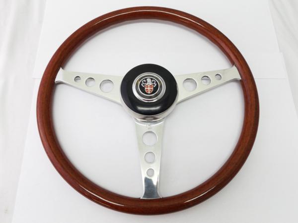 ★ステアリング レスレストン フラットウッド 33cm ハンドル ローバーミニ LES-LESTON BMC ROVER MINI 用 【希少】【新品】【未使用】☆