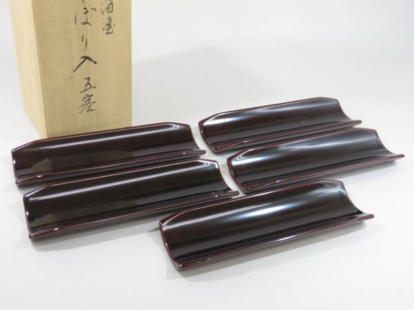 輪島塗　おしぼり置き 輪島塗 - | メルカリ 漆器 おしぼり受け 漆器の井助 角切折敷膳