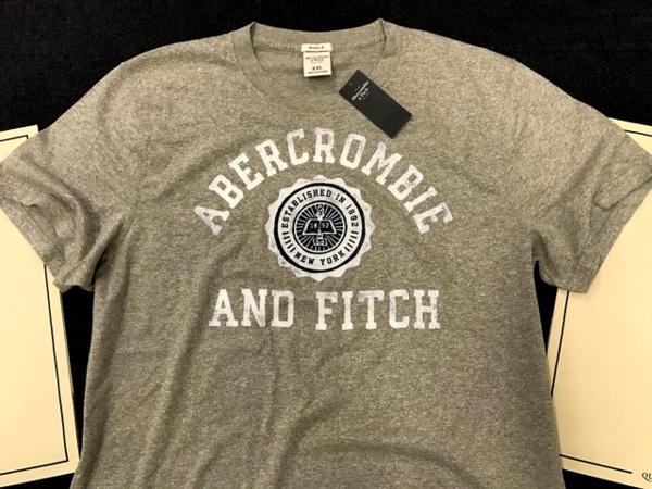 ￥１～　本物保証A&Fアバクロ【XXL/Oatmeal 0029-030】グラフィックTシャツ