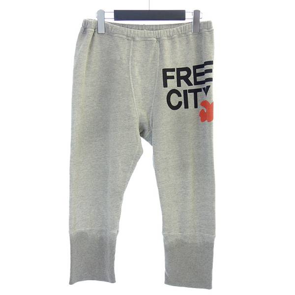 フリーシティー/FREE CITY クロップドスウェトパンツ サイズユ L グレー