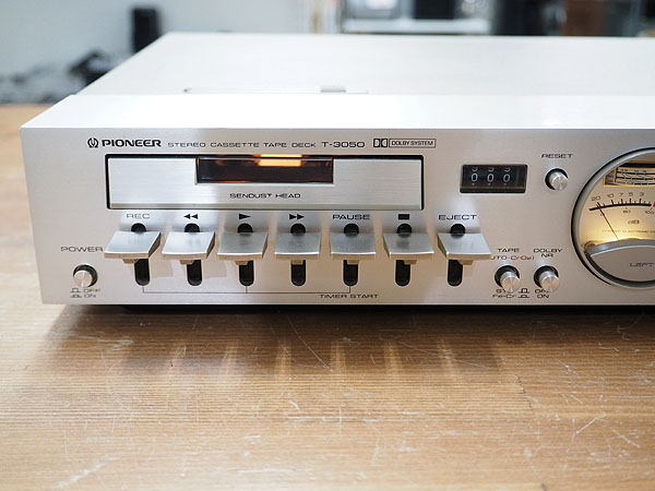 現状品 PIONEER/パイオニア ステレオカセットデッキ T-3050 通電確認のみ