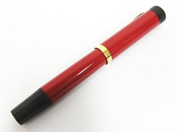酒井栄助 復刻手作り万年筆 14K 赤漆塗り 箱付き 【中古】 酒井栄助