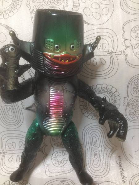 エレガブ パペット星人　9期　ドクロ太郎　ソフビ 　ヘッダーあり