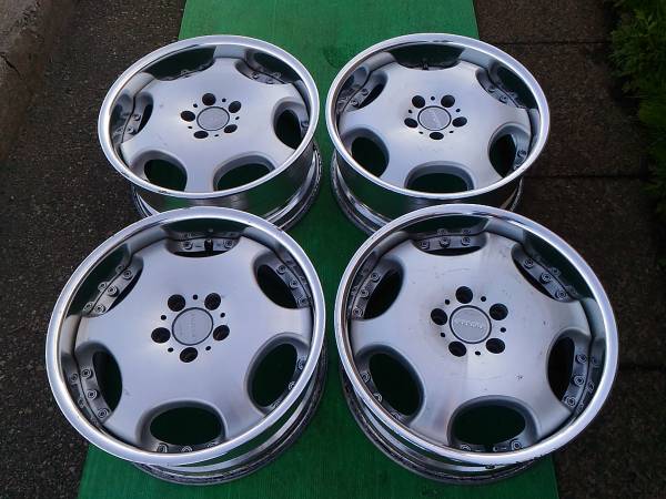 SHALLEN 18インチ 8J 114.3-5H 1696-② 2本分送料込み AME シャレン 18インチ AME SHALLEN シャレン 18×8J +43 PCD114.3 5穴