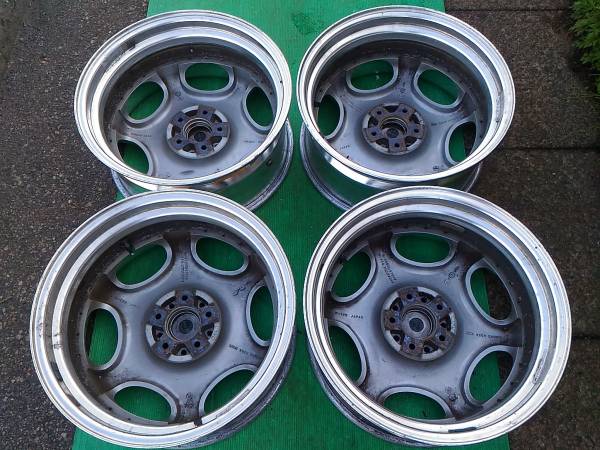 SHALLEN 18インチ 8J 114.3-5H 1696-② 2本分送料込み AME シャレン 18インチ AME SHALLEN シャレン 18×8J +43 PCD114.3 5穴