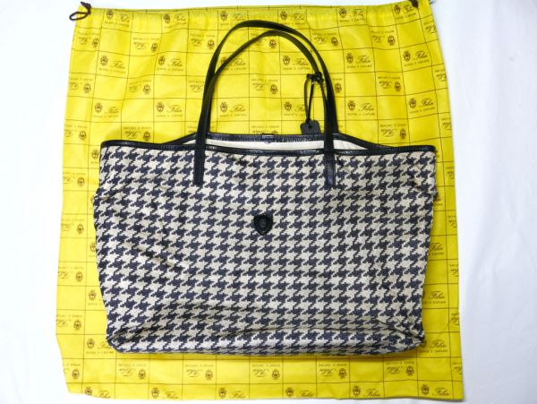 美品 Felisi フェリージ バッグ 11-91 千鳥格子 トートバッグ 
