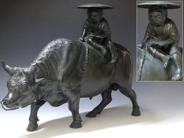 Yahoo!オークション 金工細工『馬に仙人乗ったり』香炉 時代古銅 香