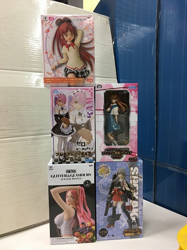 c101*Re:ゼロ ワンピ まどマギ 他 フィギュア色々 5個セット 未開封 中古