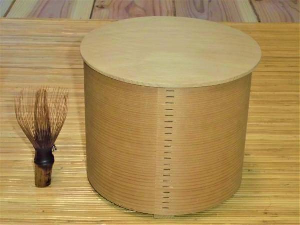 茶道具 曲げ水指 白木(杉・檜)水指 スギ・ヒノキ 木地 風炉