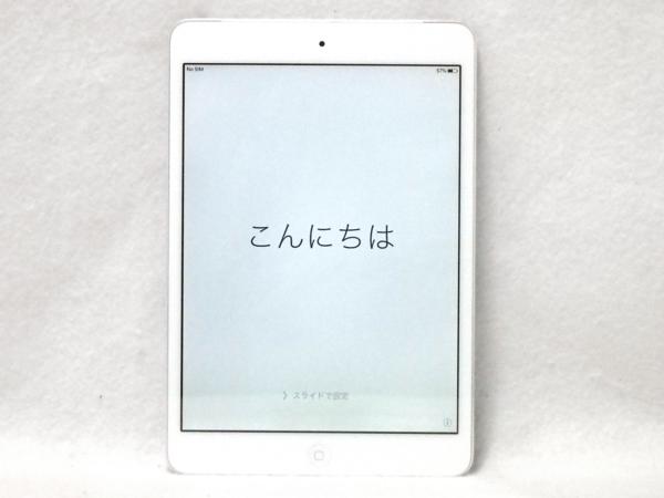 1円～Apple iPad mini 16GB A1455 au ホワイト ジャンク タッチパネル不良 【栃木出荷】