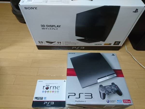 PS3 CECH-2000B 250GB SONY 3Dディスプレイ24インチ トルネ ソフト16本 