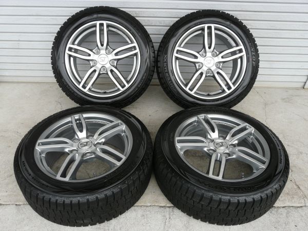 L2 愛知 格安美品 ポルシェ パナメーラ専用サイズ バリ山 245/50R18 ダンロップ WINTERMAXX WM01 13年製 スポーツテクニック PCD130 4本