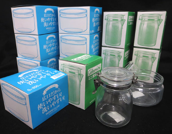 送料無料■li963■セラーメイト 密封瓶(ミニ丸等）2種14点