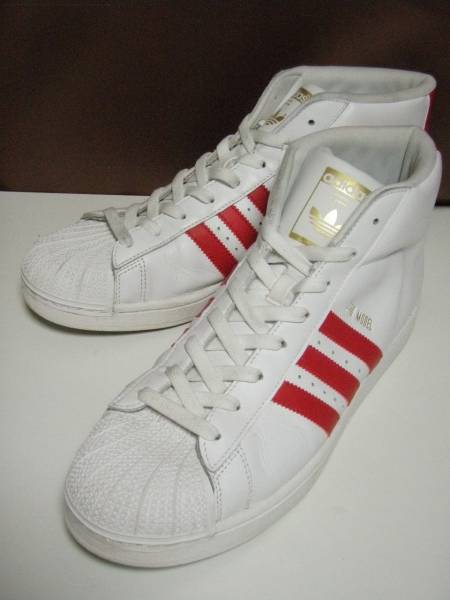 美品 アディダス プロモデル 白 赤 29 ADIDAS G49850 ホワイト レッド 