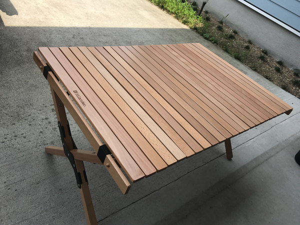 新品 ハイランダー ロールトップテーブル 検品済 ウッド