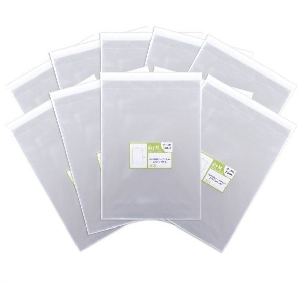 【国産】 テープ付 A4 【 A4用紙／DM用 】 透明OPP袋（透明封筒）【1000枚】 30ミクロン厚（標準）225x310+40mm