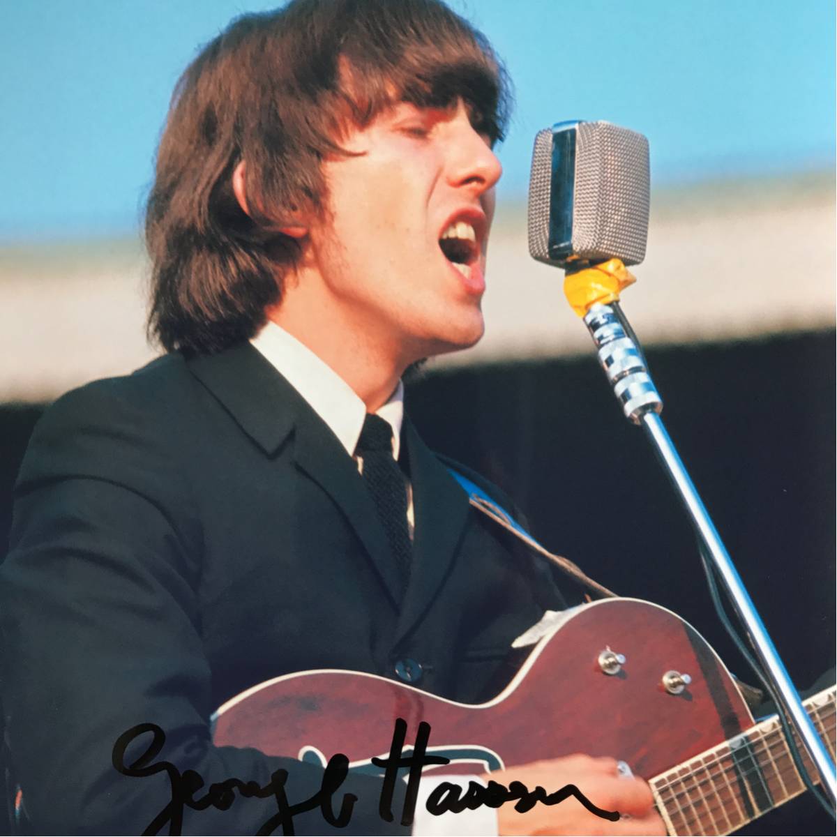 英国ジェネシス出版 豪華本＋CD ジョージ・ハリスン直筆サイン入り写真