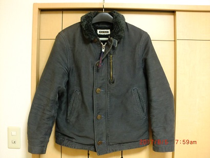 【送料無料】【ハリウッドランチマーケット BLUE BLUE】 ジャーマンクロス ボア N-1デッキジャケット サイズ3