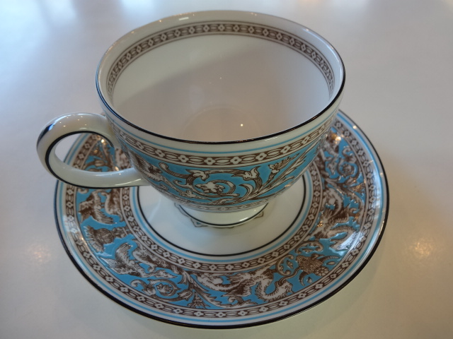 ウェッジウッド（Wedgwood） フロレンティーン ターコイズ 　カップ＆ソーサー　中古美品　