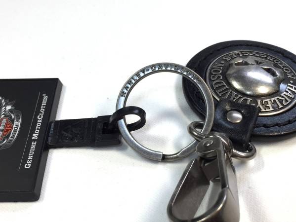 1品だけ ハーレーダビッドソン 正規品 純正 キーホルダー ウィリーG 純正品 スカル 本革 レザー キーリング