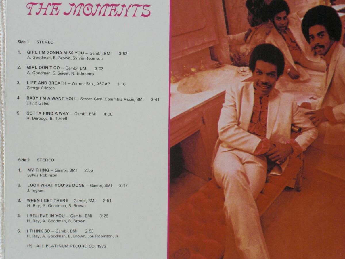 ⁄ The - l Moment ID 日本盤LP 新品同様 美品 The Moments ／ My Thing (