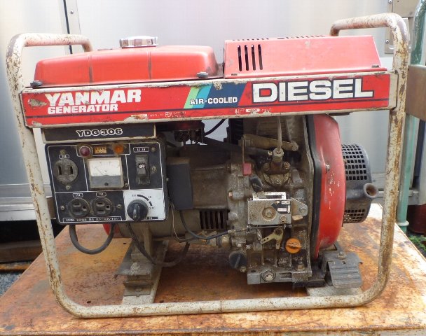 【ディーゼル軽油発電機】　YANMAR ヤンマーYDG-306　　100V　ジャンクで出品