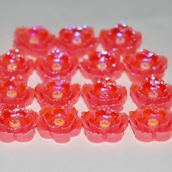 ★デコパーツ★１４フラワーパーツ★ピンク★１５個_3