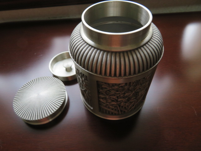 1076 ロイヤルセランゴール ピューター 錫 茶筒 ロイヤルセランゴール
