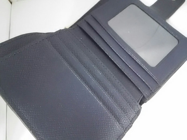 コーチ COACH 財布 2つ折り財布 レザー ダークネイビー F52861 美品