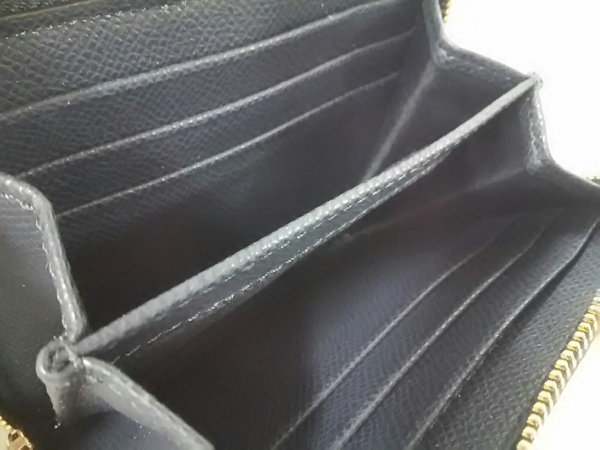 コーチ COACH 財布 2つ折り財布 レザー ダークネイビー F52861 美品