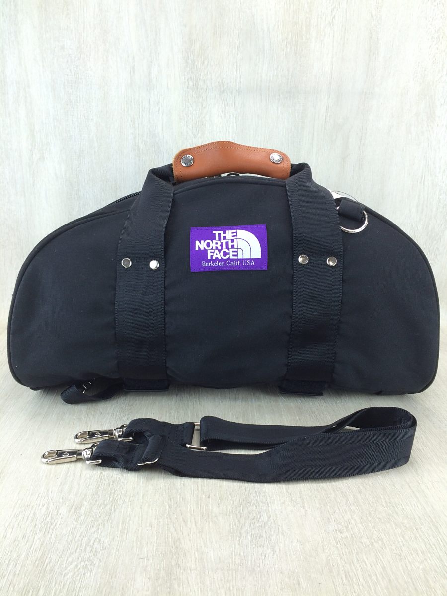THE NORTH FACE パープルボストンバッグ THE NORTH FACE◇ボストンバッグ/アクリル/BLK/PURPLE LABEL/3way