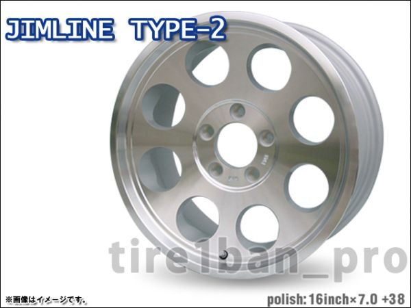 1本価格 4本以上は送料無料《かんたん決済不可》 ジムライン タイプ2 16x7.0J 5/114.3 +38 JIMLINE TYPE-2 P デリカD:5 専用