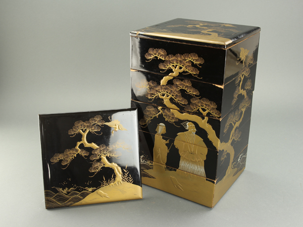 ☆春慶塗 [茶禅]茶道具 茶懐石 弁当箱・重箱「飛騨春慶塗大徳寺重」5