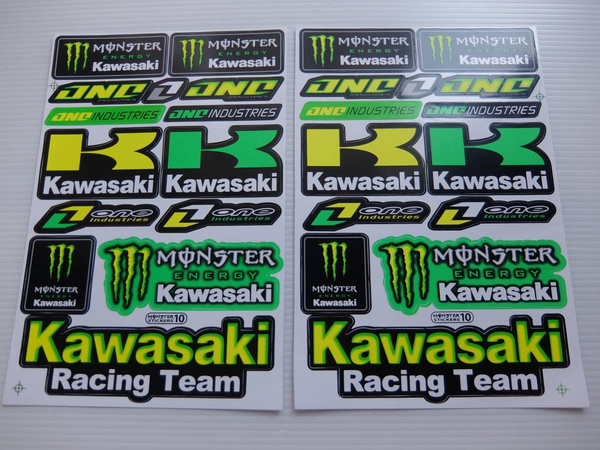 GP/モトクロス/ステッカー2枚セット/Kawasaki/カワサキ MONSTER ENERGY/_1