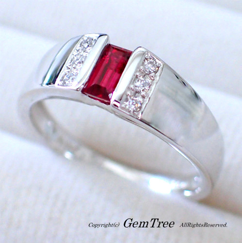 モザンビーク産非加熱ピジョンブラッドルビー0.286ct美しいリング